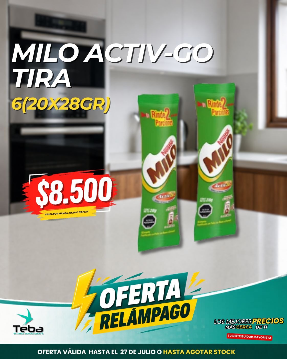 Ofertas relámpago - MILO ACTIV-GO TIRA 6(20X28G)CL