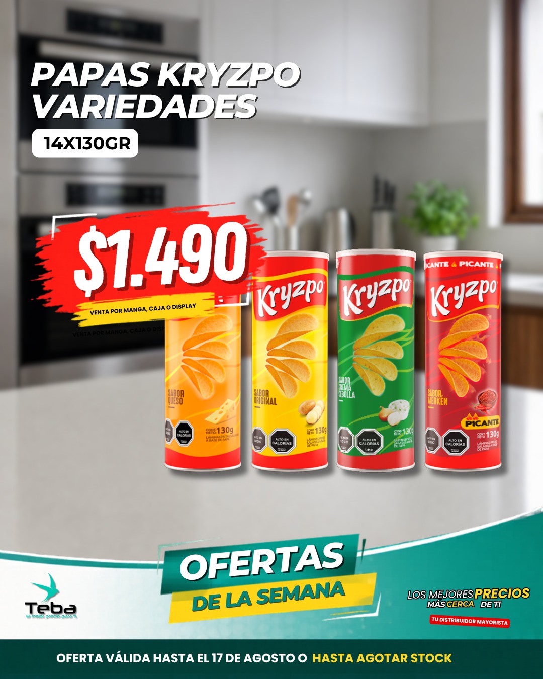 Ofertas de la semana - PAPAS KRYZPO ORIGINAL 14 X 130 GR