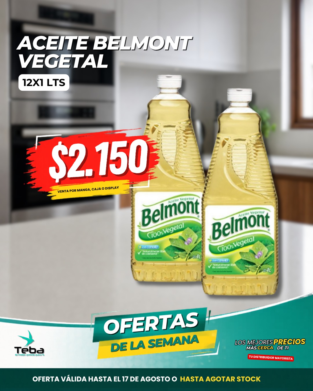 Ofertas de la semana - ACEITE BELMONT VEGETAL 12 X 1LT