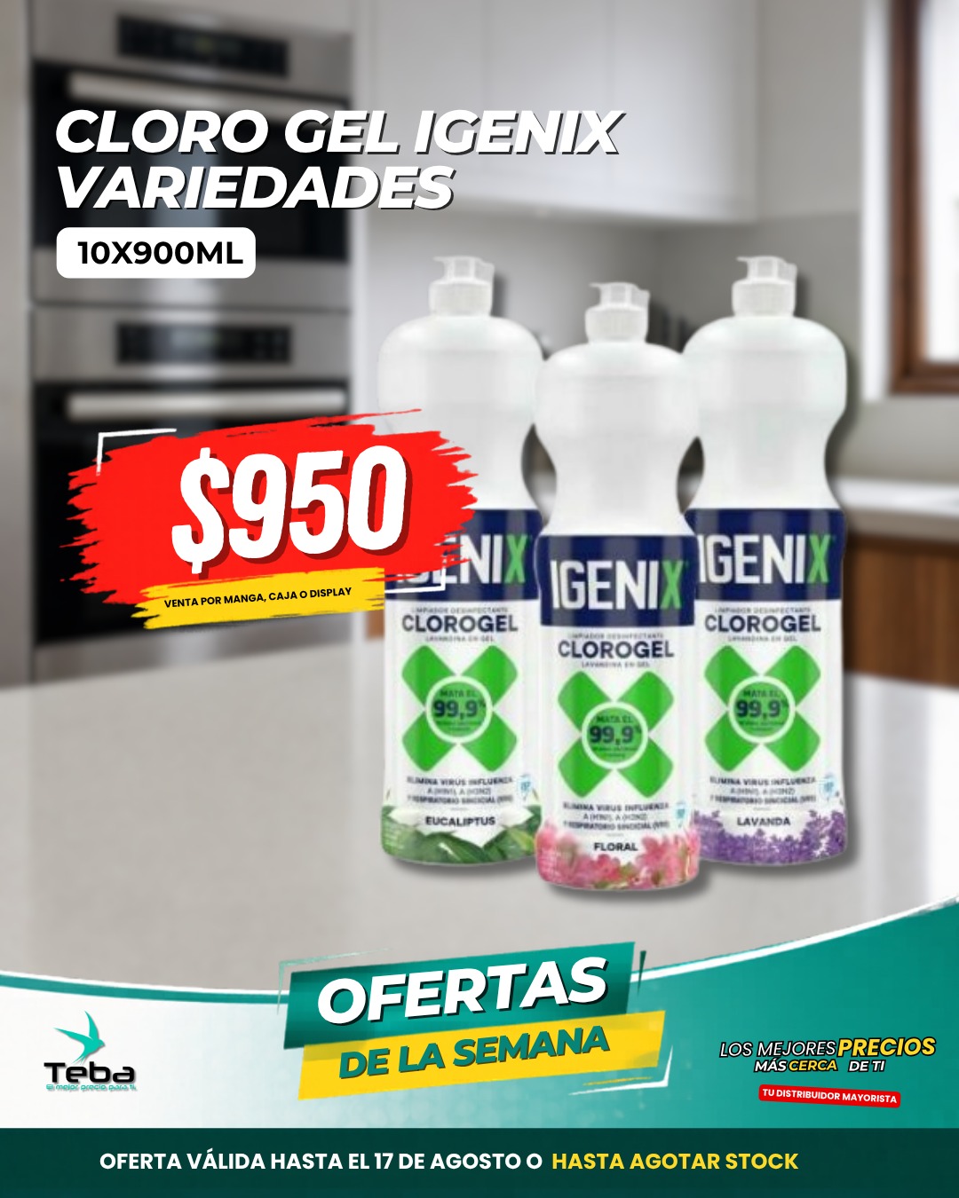 Ofertas de la semana - CLOROGEL IGENIX TRADICIONAL 10X900ML