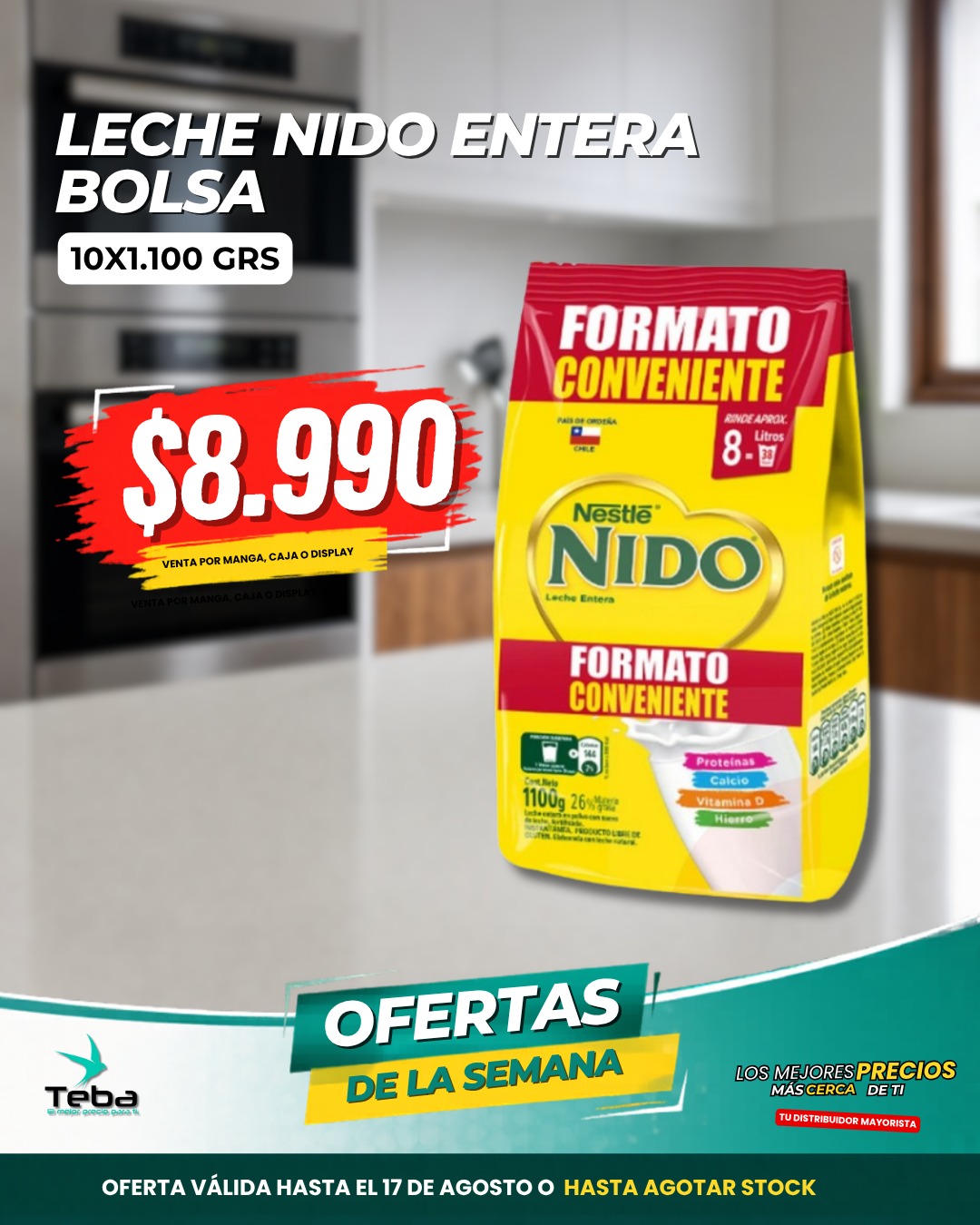 Ofertas de la semana - LECHE NIDO ENTERA BOLSA 10X1.100 GR