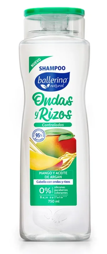 SHAMPOO BALLERINA   ONDA Y RIZOS FCO 750 ML